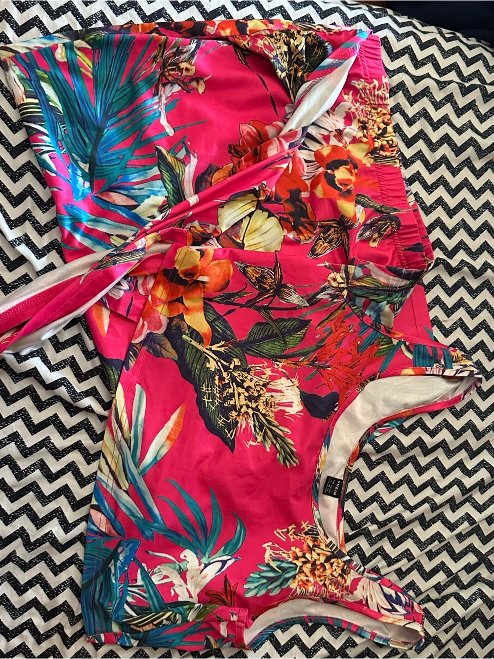 Tropical Floral Pink Tank Top and skirt Set